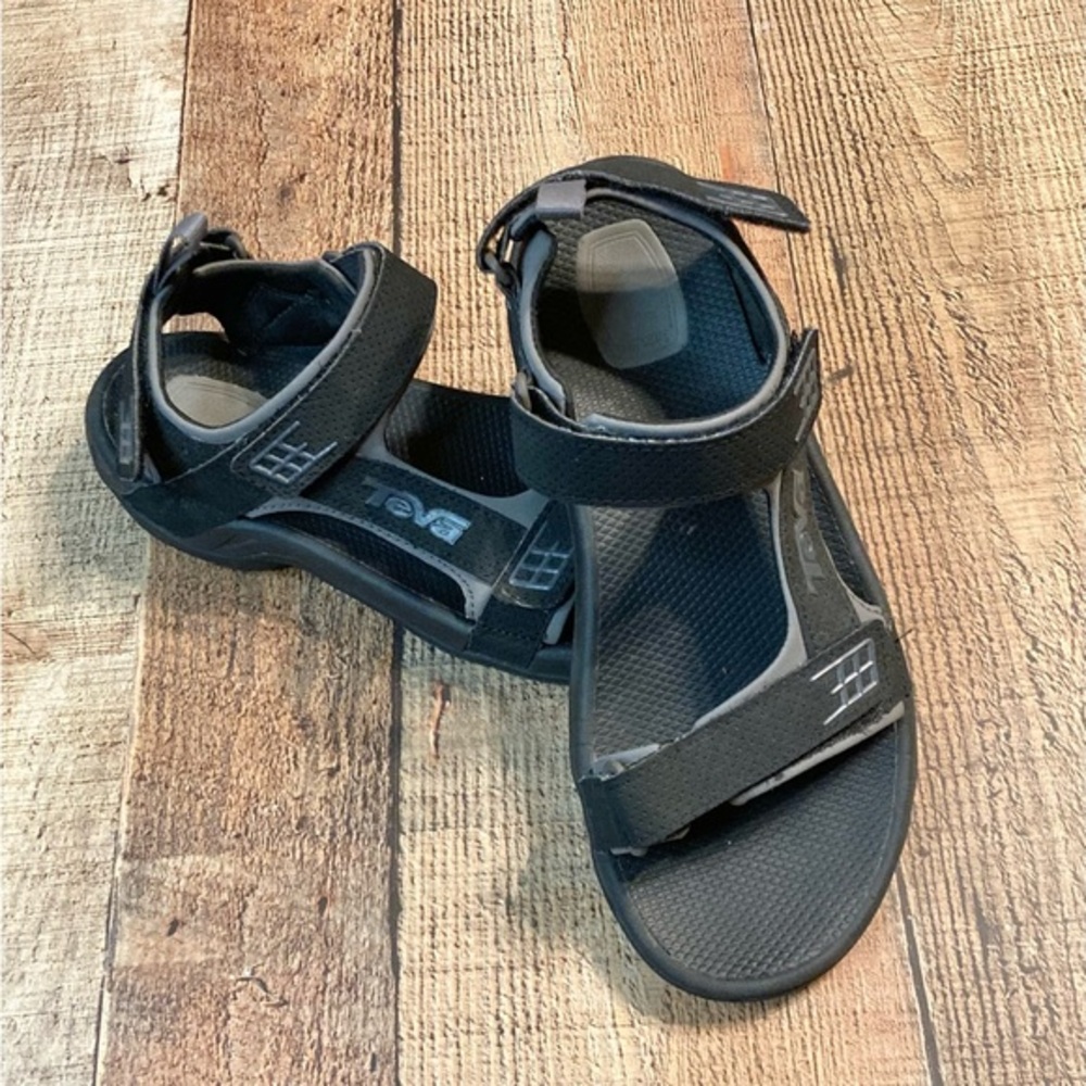 Teva‎ Mens 8 Tanza Active Sport Sandals Black Grey Hiking 4289 F27421K